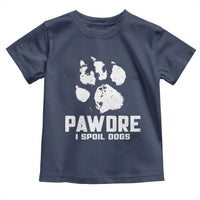 Funny Pawdre I Spoil Dogs Toddler T Shirt Fur Dad Fathers Day Vintage Paw Prints