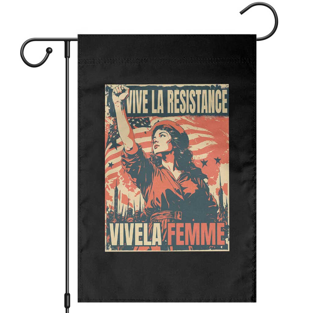 Vive La Resistance Vivela Femme Garden Flag Feminist Women's Right Political Sattire - Wonder Print Shop