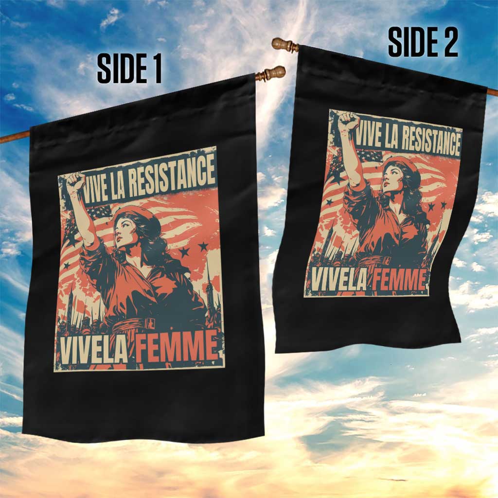 Vive La Resistance Vivela Femme Garden Flag Feminist Women's Right Political Sattire - Wonder Print Shop