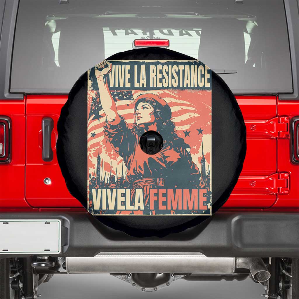 Vive La Resistance Vivela Femme Spare Tire Cover Feminist Women's Right Political Sattire - Wonder Print Shop