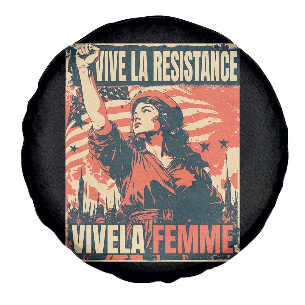 Vive La Resistance Vivela Femme Spare Tire Cover Feminist Women's Right Political Sattire - Wonder Print Shop