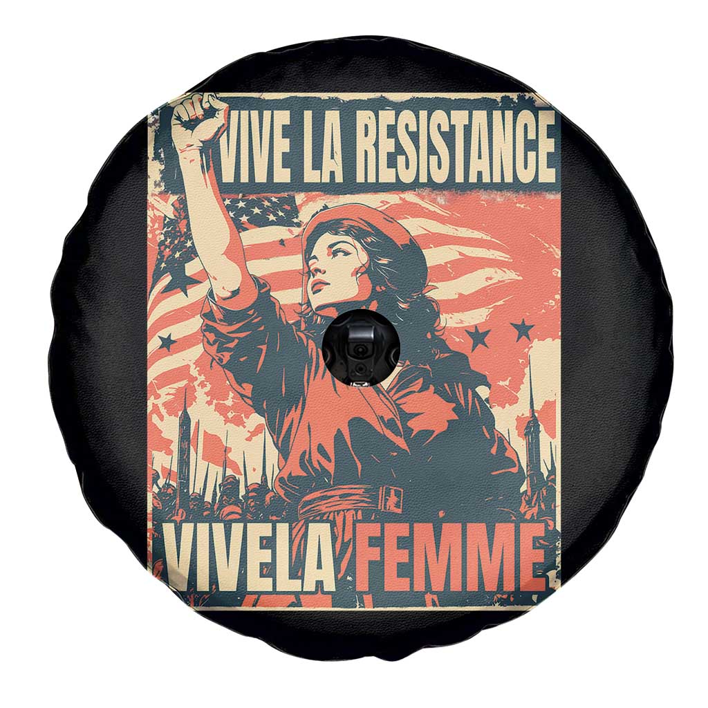 Vive La Resistance Vivela Femme Spare Tire Cover Feminist Women's Right Political Sattire - Wonder Print Shop