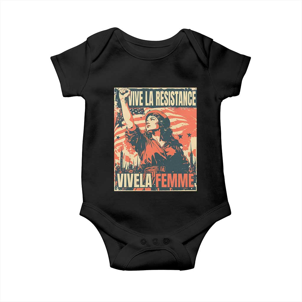 Vive La Resistance Vivela Femme Baby Onesie Feminist Women's Right Political Sattire - Wonder Print Shop