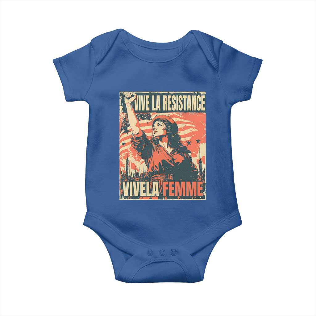 Vive La Resistance Vivela Femme Baby Onesie Feminist Women's Right Political Sattire - Wonder Print Shop