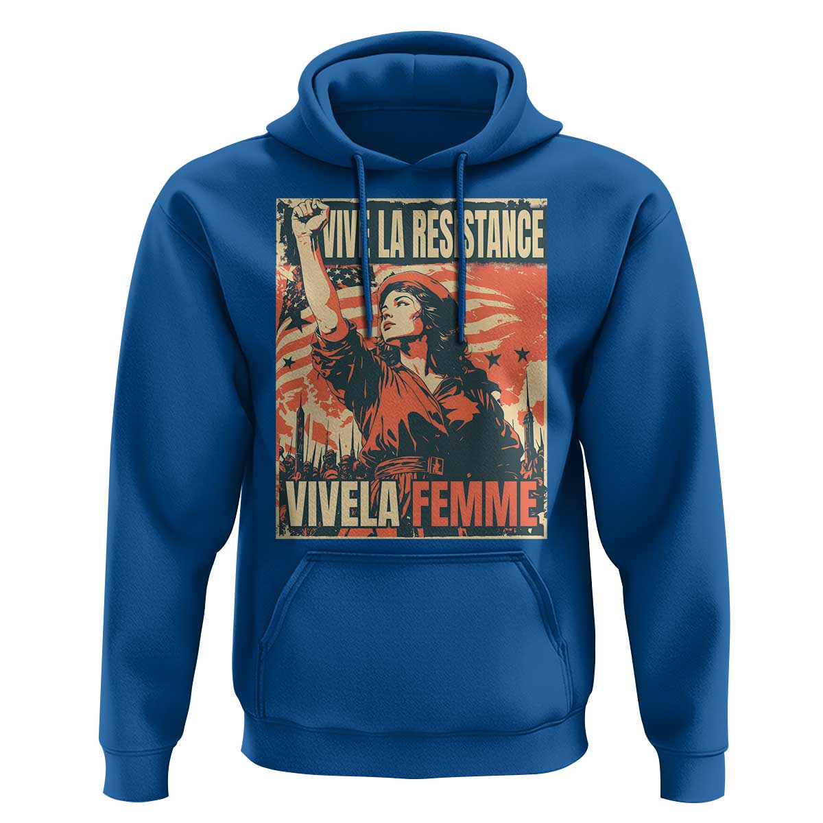 Vive La Resistance Vivela Femme Hoodie Feminist Women's Right Political Sattire - Wonder Print Shop