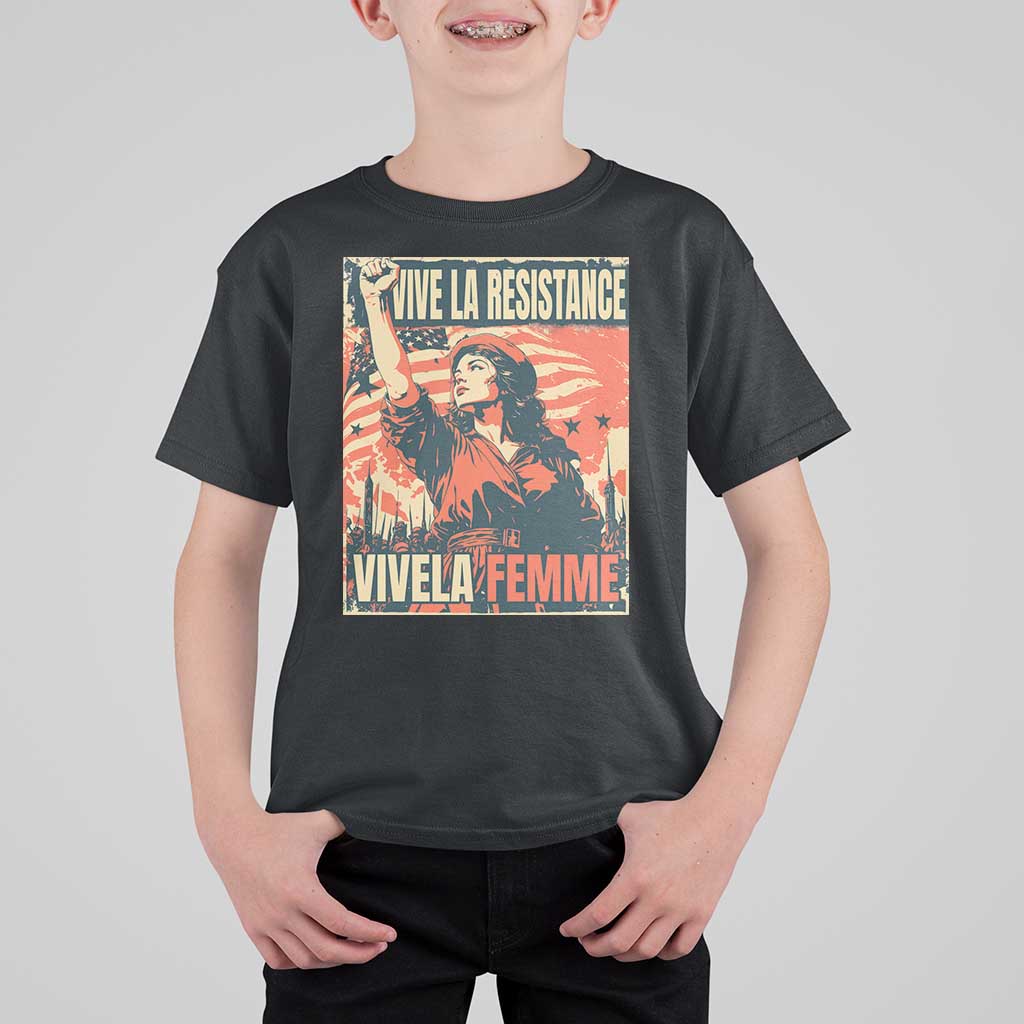Vive La Resistance Vivela Femme T Shirt For Kid Feminist Women's Right Political Sattire - Wonder Print Shop