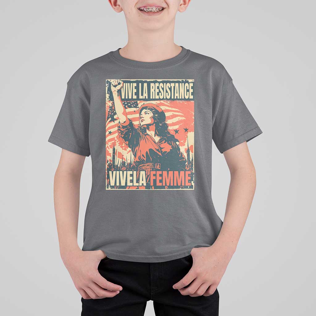Vive La Resistance Vivela Femme T Shirt For Kid Feminist Women's Right Political Sattire - Wonder Print Shop