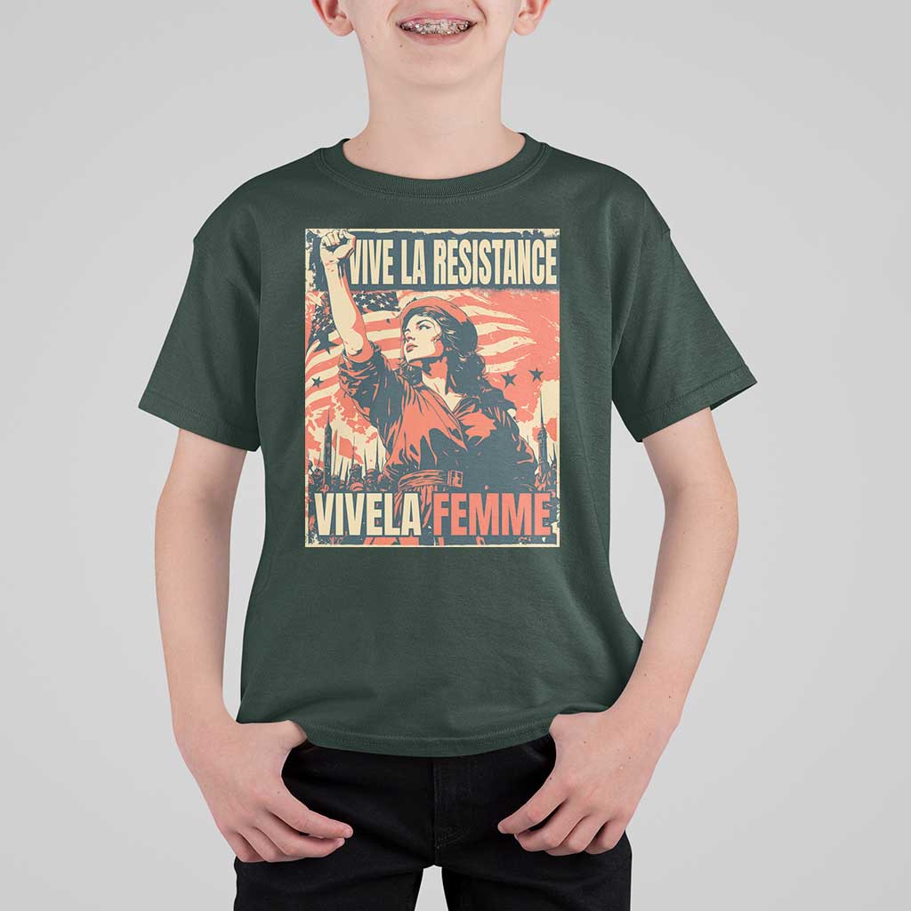 Vive La Resistance Vivela Femme T Shirt For Kid Feminist Women's Right Political Sattire - Wonder Print Shop