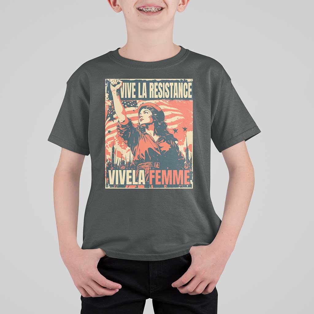 Vive La Resistance Vivela Femme T Shirt For Kid Feminist Women's Right Political Sattire - Wonder Print Shop