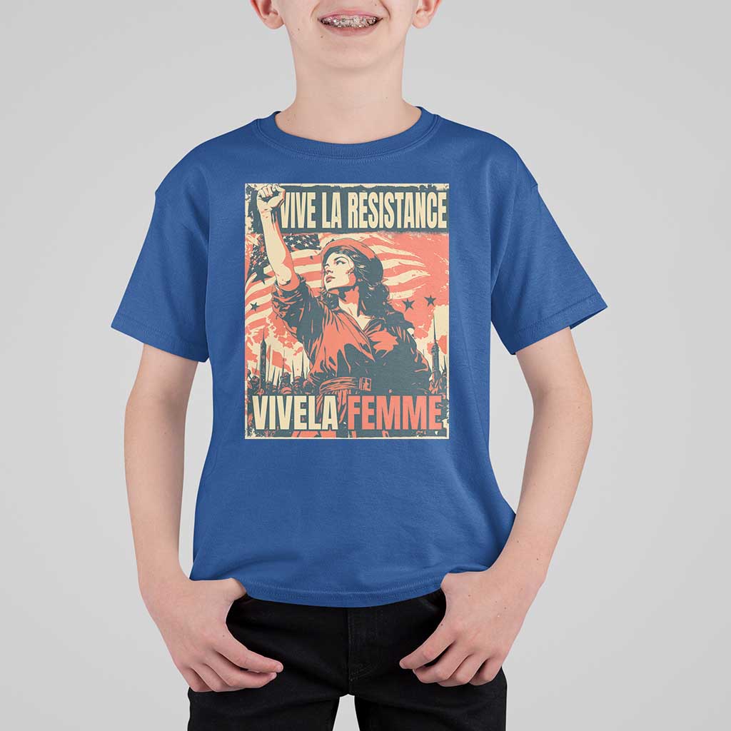 Vive La Resistance Vivela Femme T Shirt For Kid Feminist Women's Right Political Sattire - Wonder Print Shop