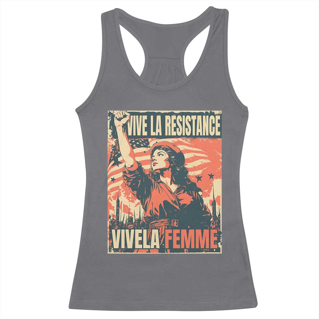 Vive La Resistance Vivela Femme Racerback Tank Top Feminist Women's Right Political Sattire - Wonder Print Shop