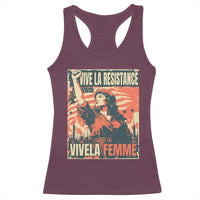 Vive La Resistance Vivela Femme Racerback Tank Top Feminist Women's Right Political Sattire - Wonder Print Shop