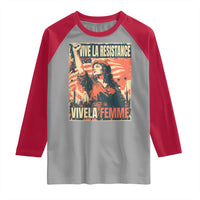 Vive La Resistance Vivela Femme Raglan Shirt Feminist Women's Right Political Sattire - Wonder Print Shop