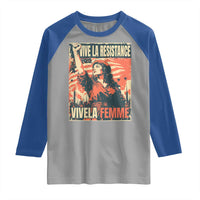 Vive La Resistance Vivela Femme Raglan Shirt Feminist Women's Right Political Sattire - Wonder Print Shop