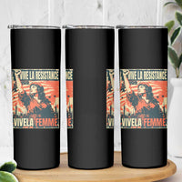 Vive La Resistance Vivela Femme Skinny Tumbler Feminist Women's Right Political Sattire - Wonder Print Shop