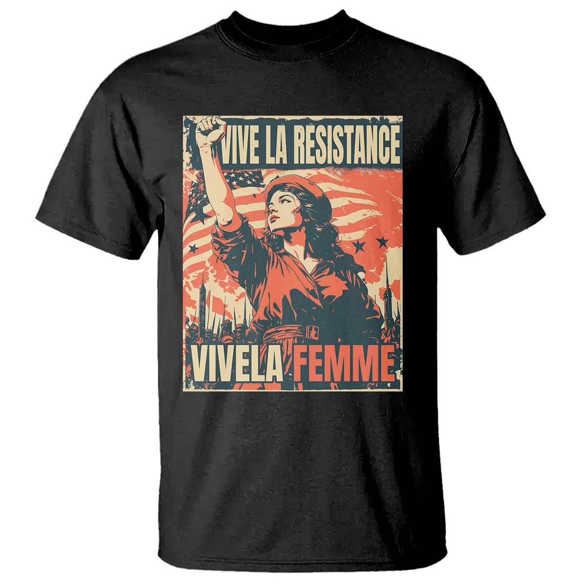 Vive La Resistance Vivela Femme T Shirt Feminist Women's Right Political Sattire - Wonder Print Shop