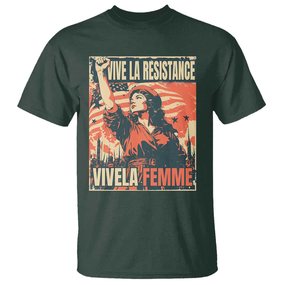 Vive La Resistance Vivela Femme T Shirt Feminist Women's Right Political Sattire - Wonder Print Shop