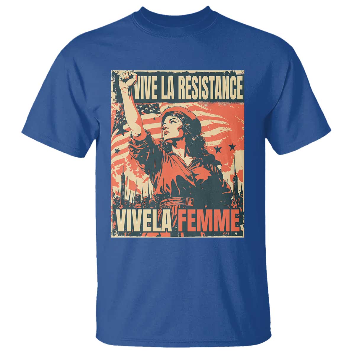 Vive La Resistance Vivela Femme T Shirt Feminist Women's Right Political Sattire - Wonder Print Shop