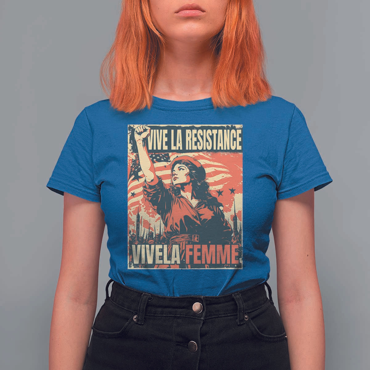 Vive La Resistance Vivela Femme T Shirt For Women Feminist Women's Right Political Sattire - Wonder Print Shop