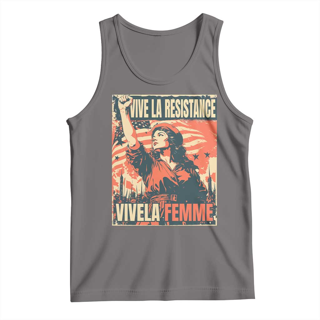 Vive La Resistance Vivela Femme Tank Top Feminist Women's Right Political Sattire - Wonder Print Shop