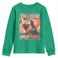 Vive La Resistance Vivela Femme Youth Sweatshirt Feminist Women's Right Political Sattire - Wonder Print Shop