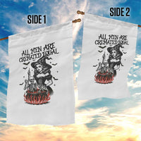 Funny Witch All Men Are Cremated Equal Garden Flag Feminist Halloween - Wonder Print Shop