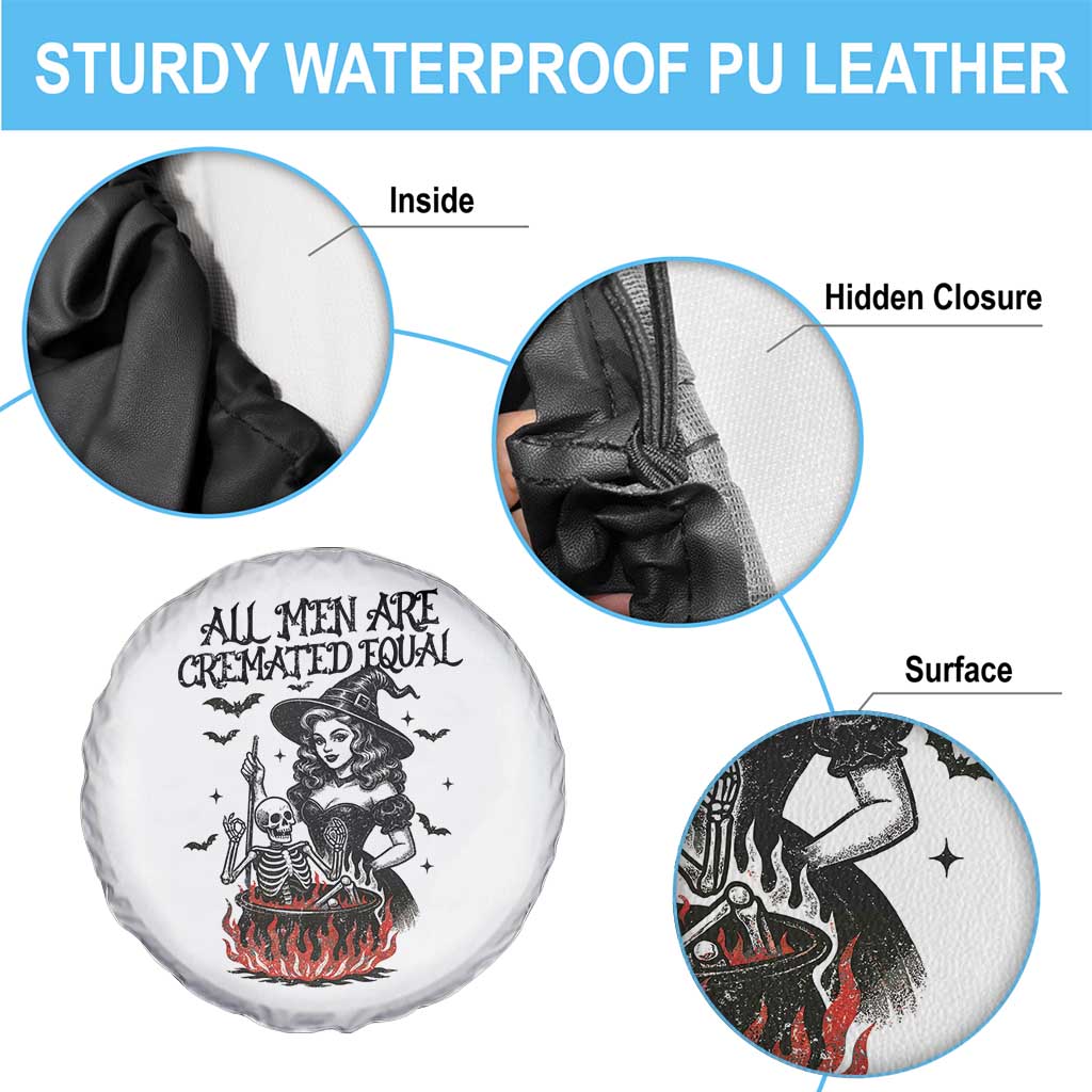 Witch All Men Are Cremated Equal Spare Tire Cover Feminist Halloween - Wonder Print Shop