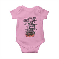 Witch All Men Are Cremated Equal Baby Onesie Feminist Halloween - Wonder Print Shop