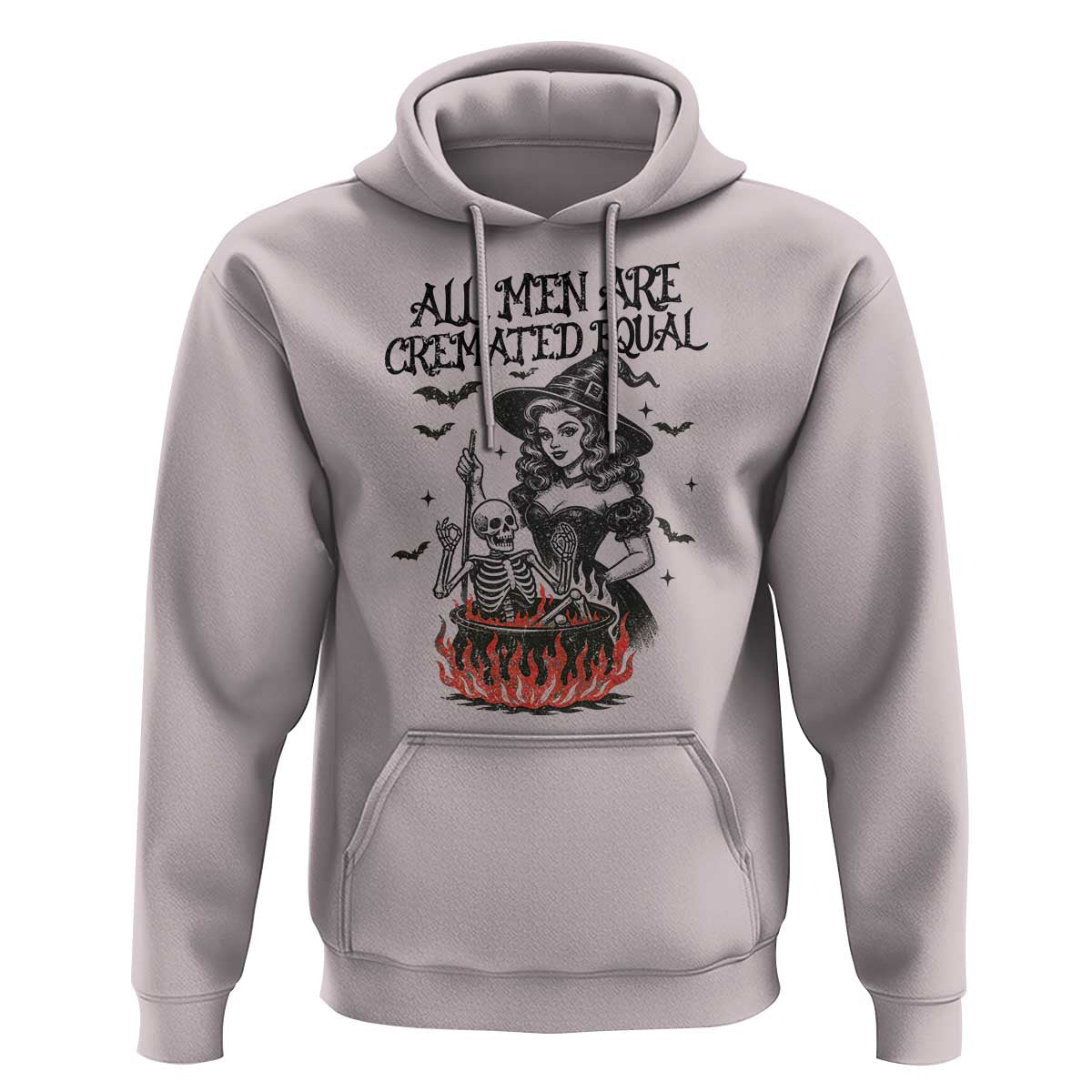 Witch All Men Are Cremated Equal Hoodie Feminist Halloween - Wonder Print Shop