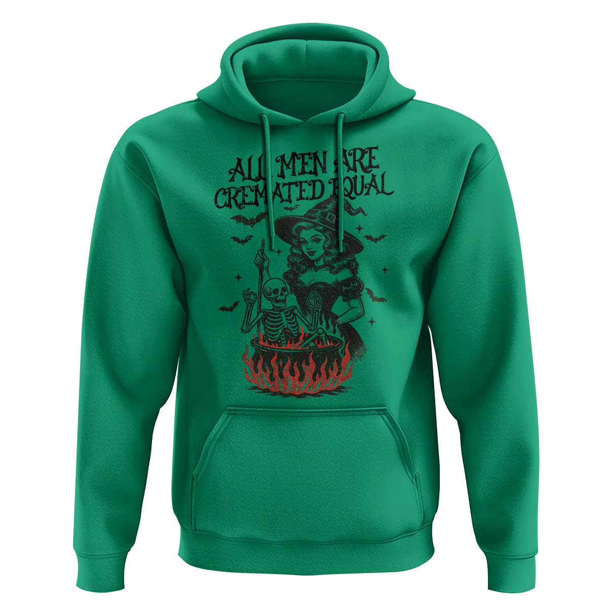 Witch All Men Are Cremated Equal Hoodie Feminist Halloween - Wonder Print Shop