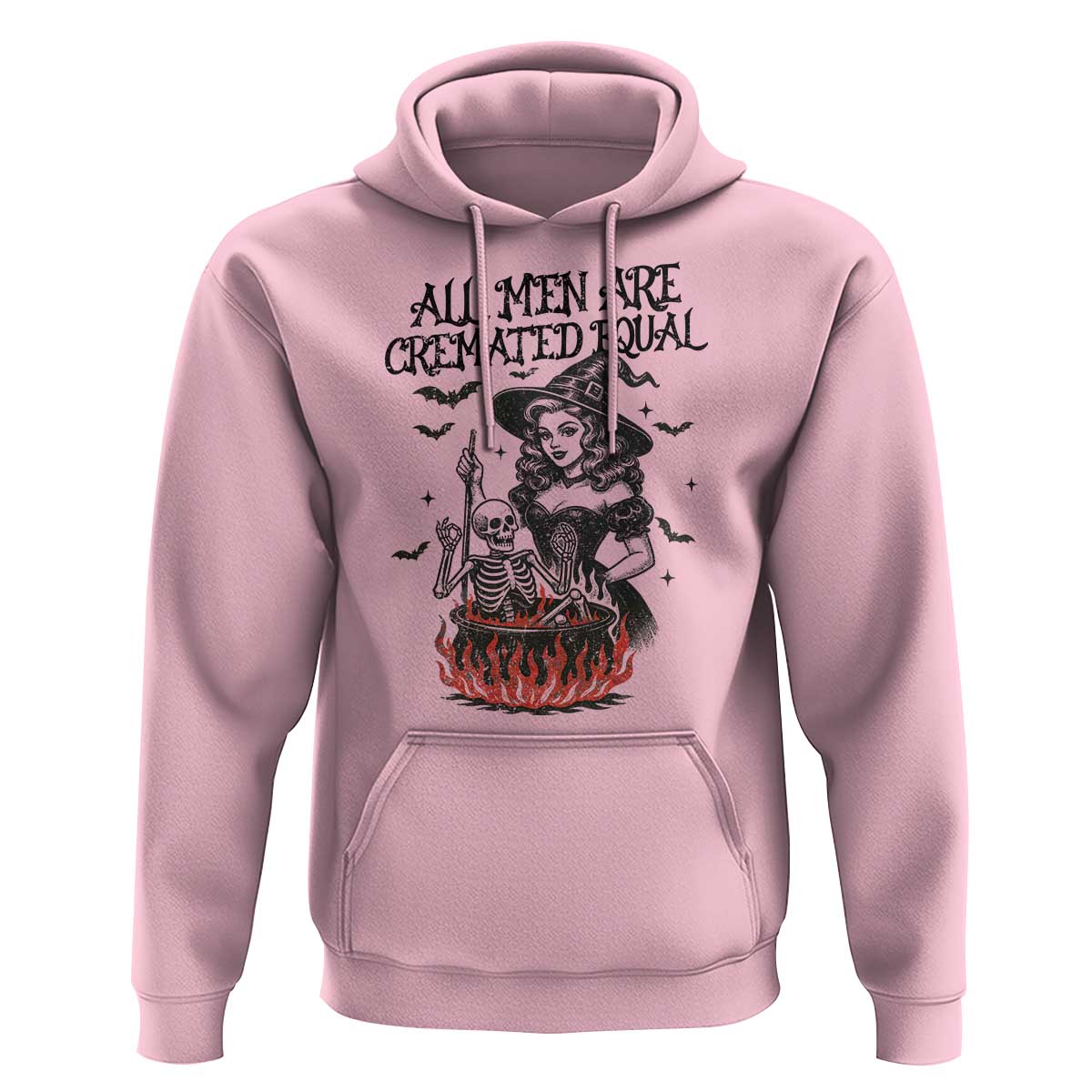 Witch All Men Are Cremated Equal Hoodie Feminist Halloween - Wonder Print Shop
