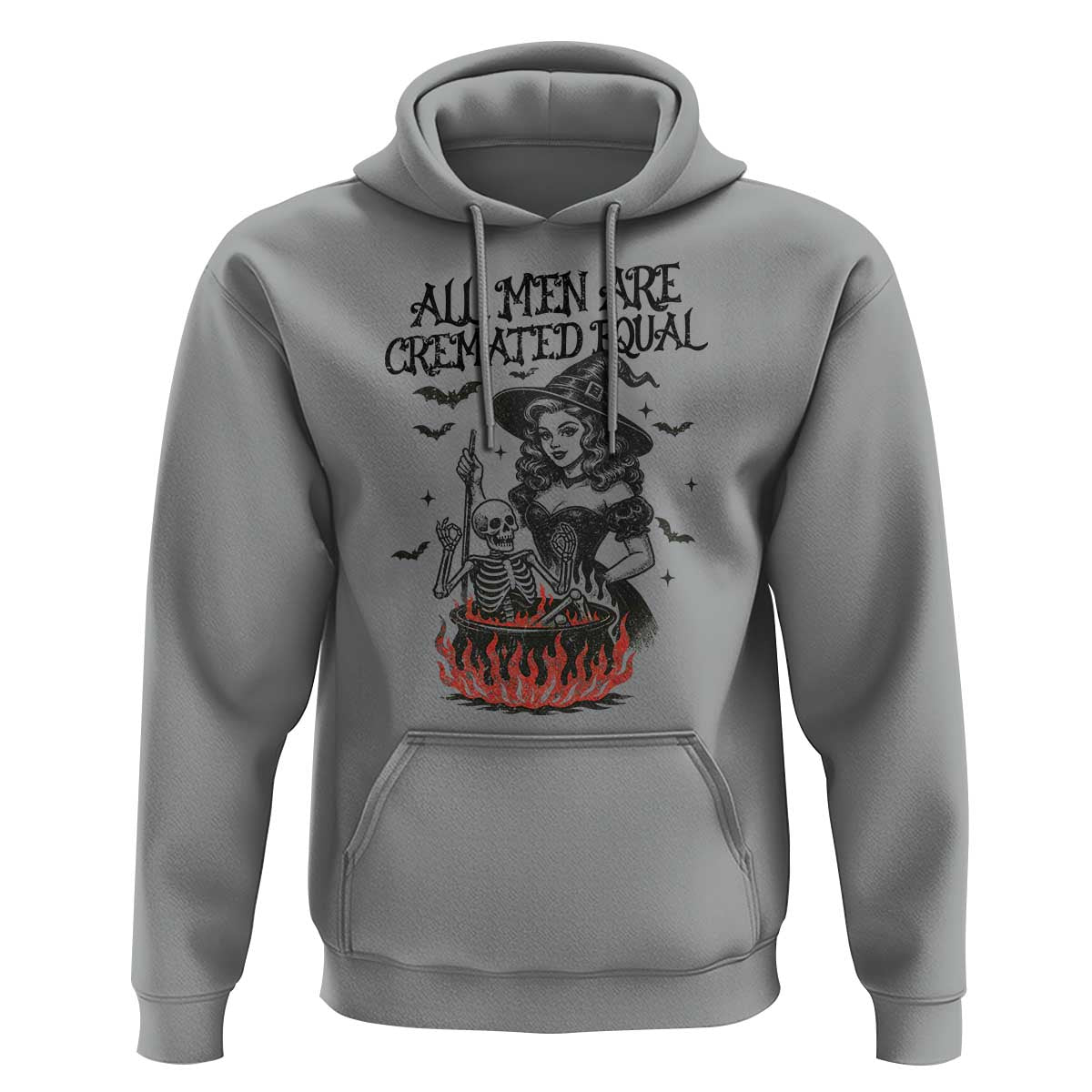 Witch All Men Are Cremated Equal Hoodie Feminist Halloween - Wonder Print Shop