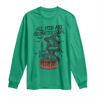 Witch All Men Are Cremated Equal Long Sleeve Shirt Feminist Halloween - Wonder Print Shop