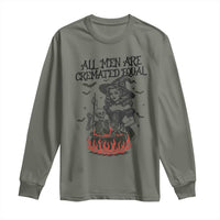 Witch All Men Are Cremated Equal Long Sleeve Shirt Feminist Halloween - Wonder Print Shop