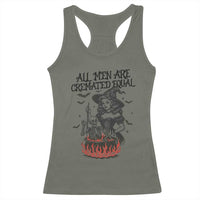 Witch All Men Are Cremated Equal Racerback Tank Top Feminist Halloween - Wonder Print Shop