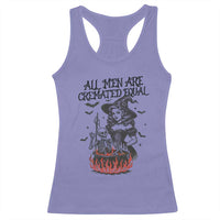 Witch All Men Are Cremated Equal Racerback Tank Top Feminist Halloween - Wonder Print Shop
