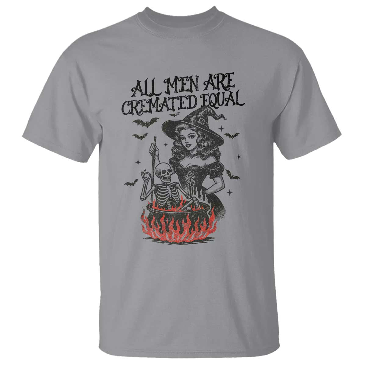 Witch All Men Are Cremated Equal T Shirt Feminist Halloween - Wonder Print Shop