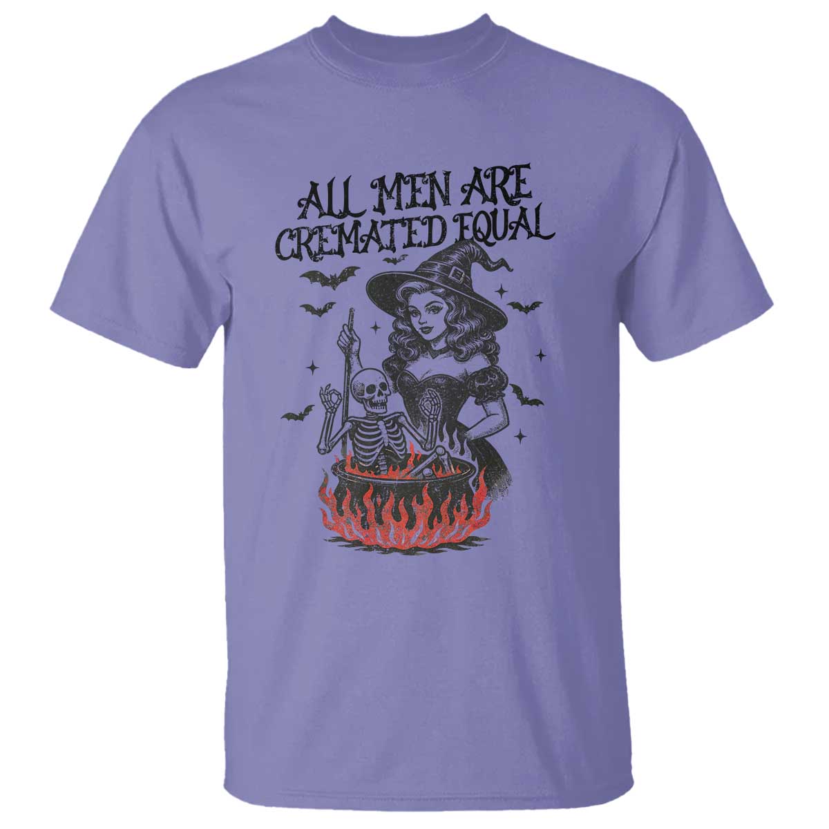 Witch All Men Are Cremated Equal T Shirt Feminist Halloween - Wonder Print Shop