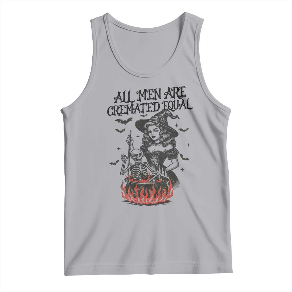 Witch All Men Are Cremated Equal Tank Top Feminist Halloween - Wonder Print Shop