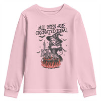 Witch All Men Are Cremated Equal Youth Sweatshirt Feminist Halloween - Wonder Print Shop