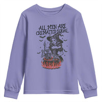 Witch All Men Are Cremated Equal Youth Sweatshirt Feminist Halloween - Wonder Print Shop