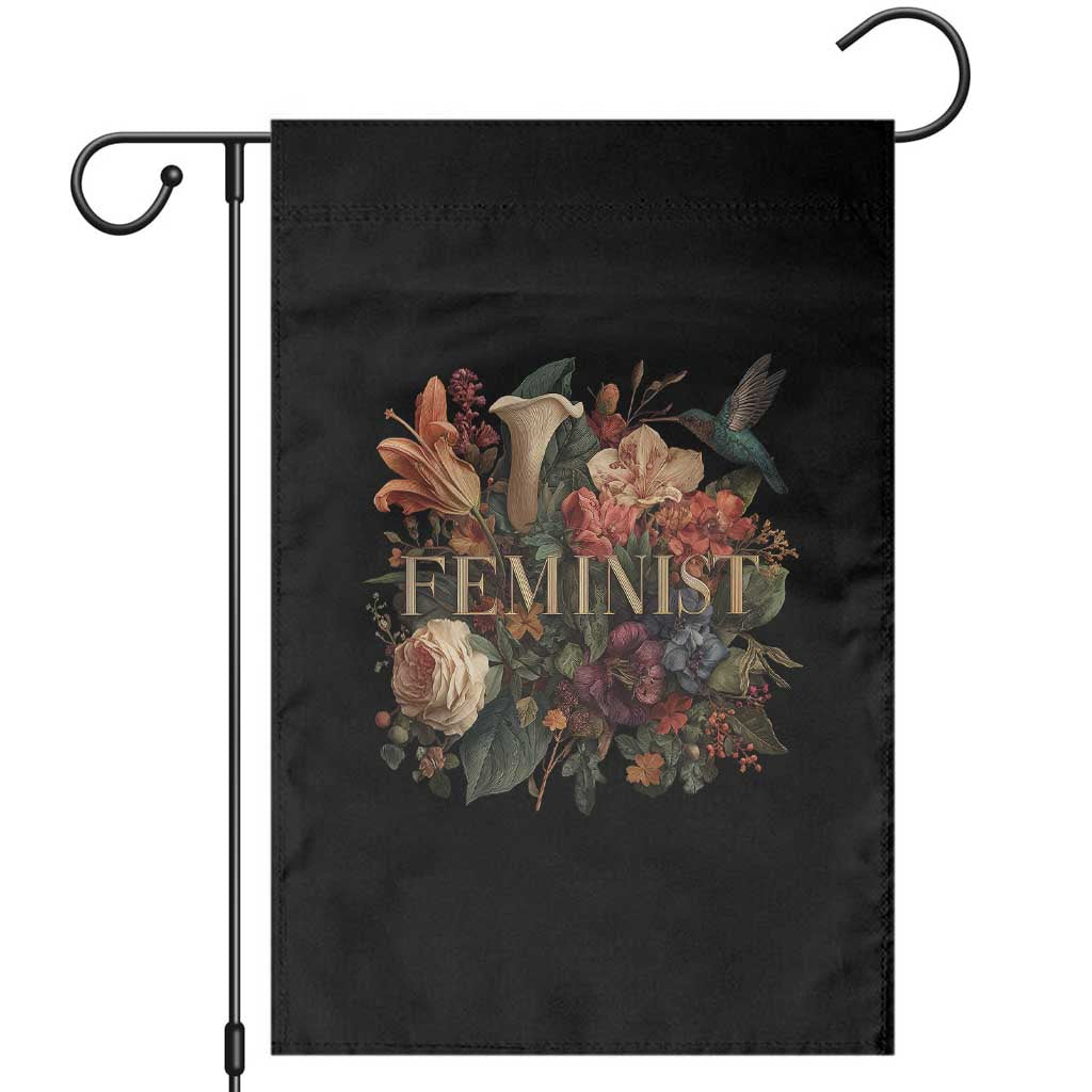 Pro Feminist Women's Rights Vintage Retro Flower Garden Flag - Wonder Print Shop