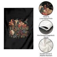 Pro Feminist Women's Rights Vintage Retro Flower Garden Flag - Wonder Print Shop