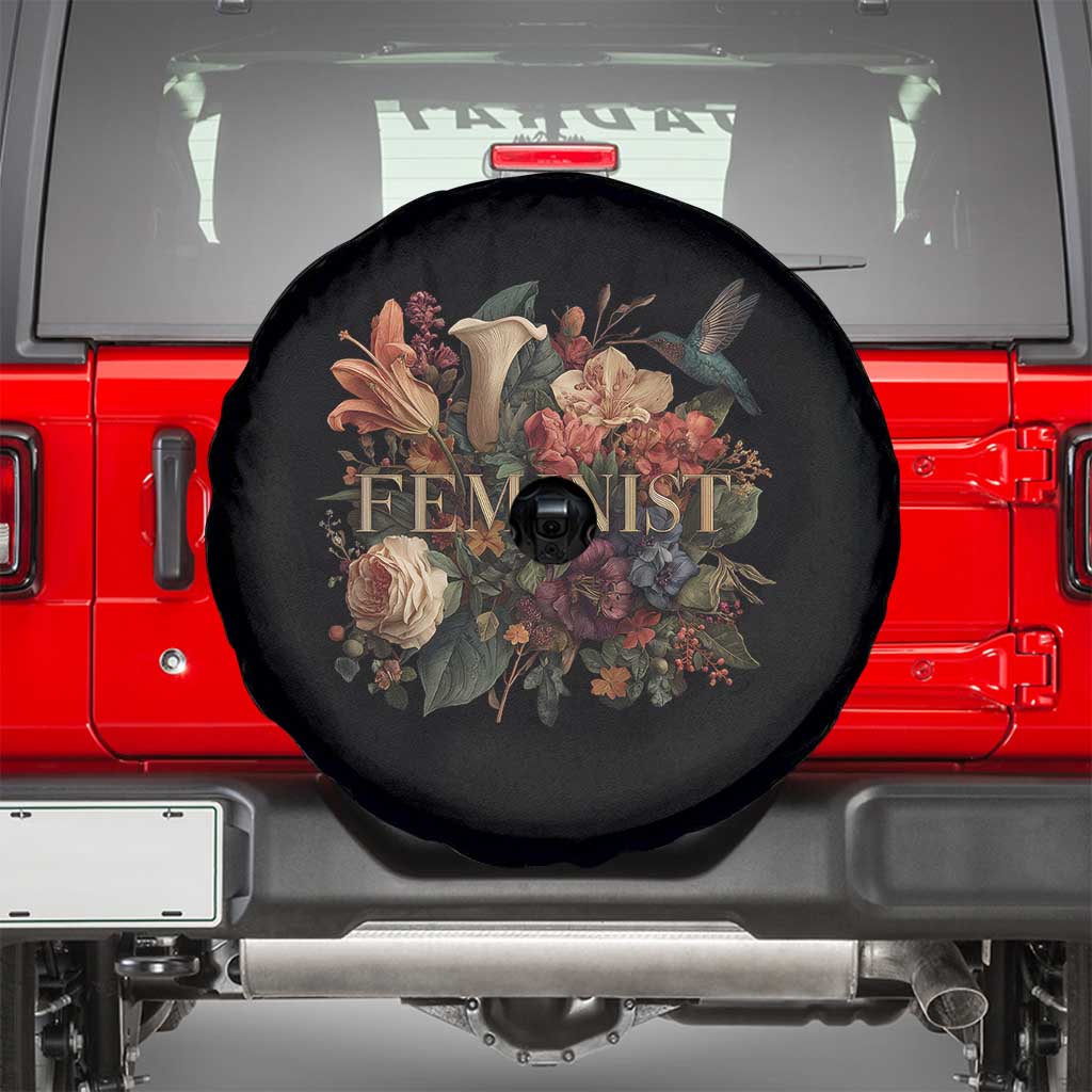 Pro Feminist Women's Rights Vintage Retro Flower Spare Tire Cover - Wonder Print Shop