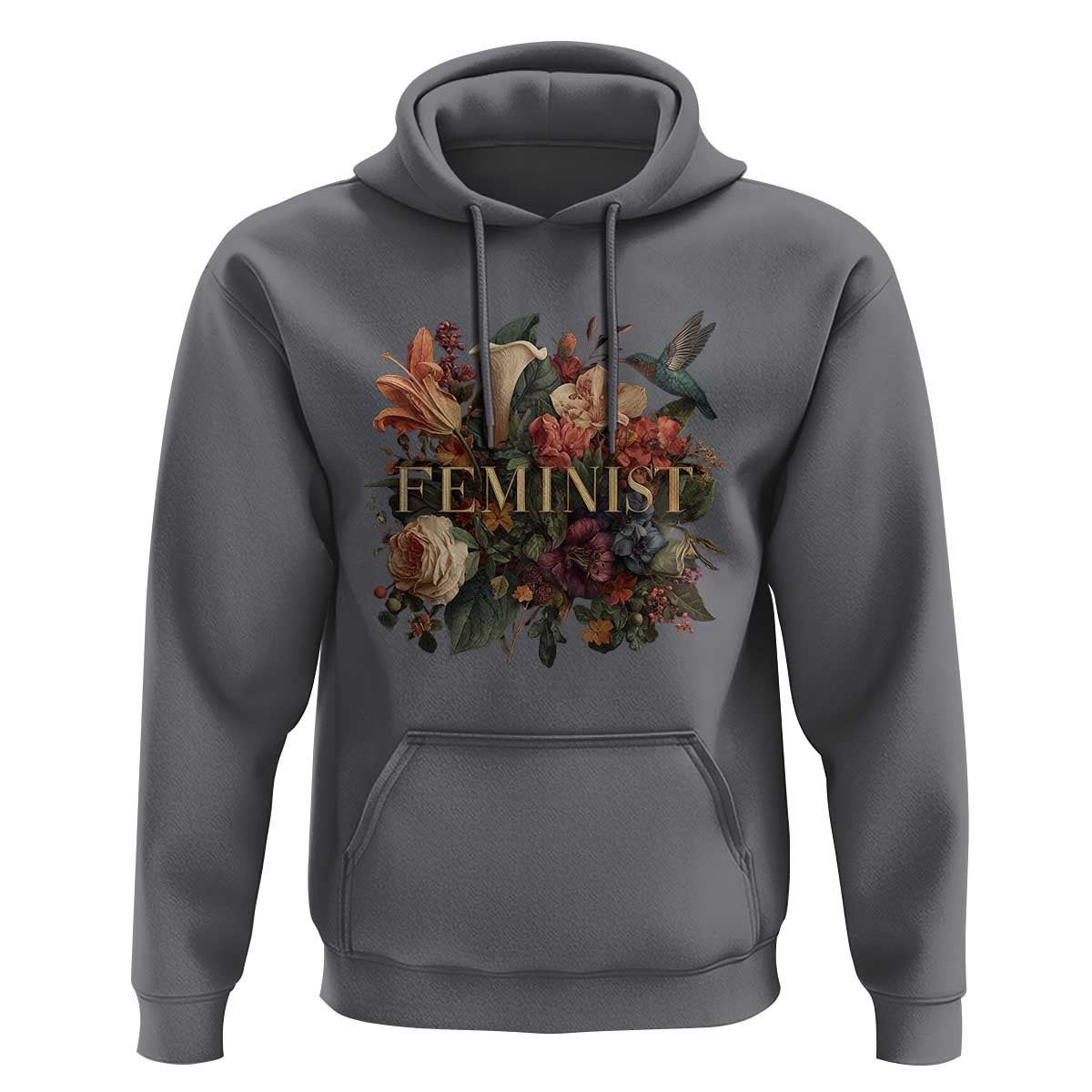 Pro Feminist Women's Rights Vintage Retro Flower Hoodie - Wonder Print Shop