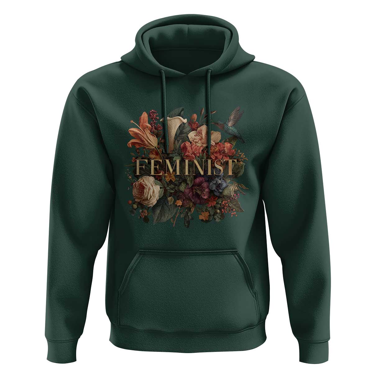 Pro Feminist Women's Rights Vintage Retro Flower Hoodie - Wonder Print Shop