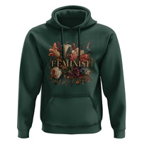 Pro Feminist Women's Rights Vintage Retro Flower Hoodie - Wonder Print Shop
