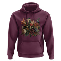 Pro Feminist Women's Rights Vintage Retro Flower Hoodie - Wonder Print Shop