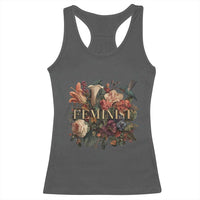 Pro Feminist Women's Rights Vintage Retro Flower Racerback Tank Top - Wonder Print Shop