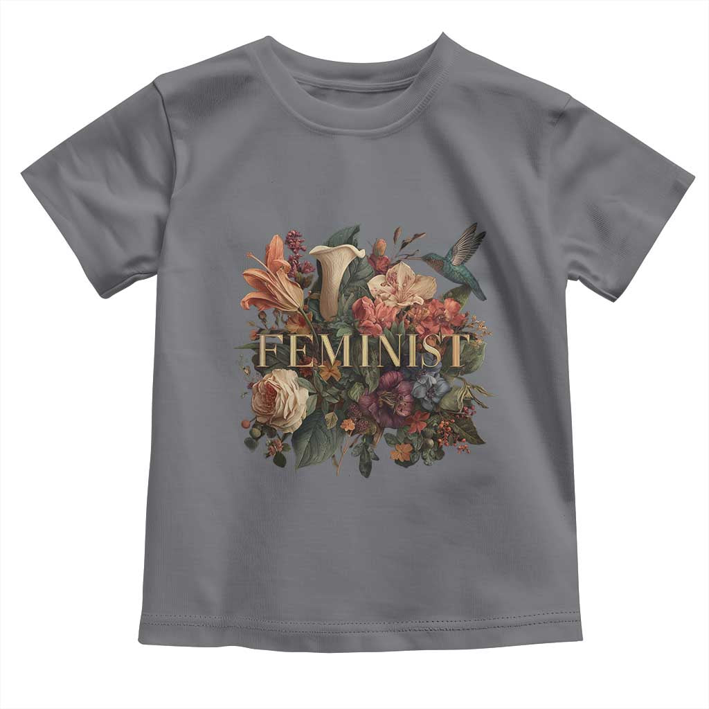 Pro Feminist Women's Rights Vintage Retro Flower Toddler T Shirt - Wonder Print Shop